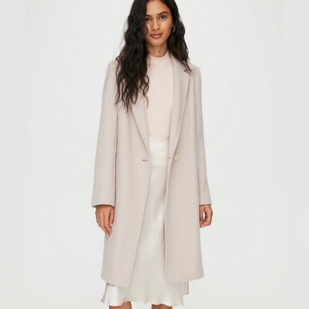 Aritzia Wilfred The Only Coat Cream Oversized